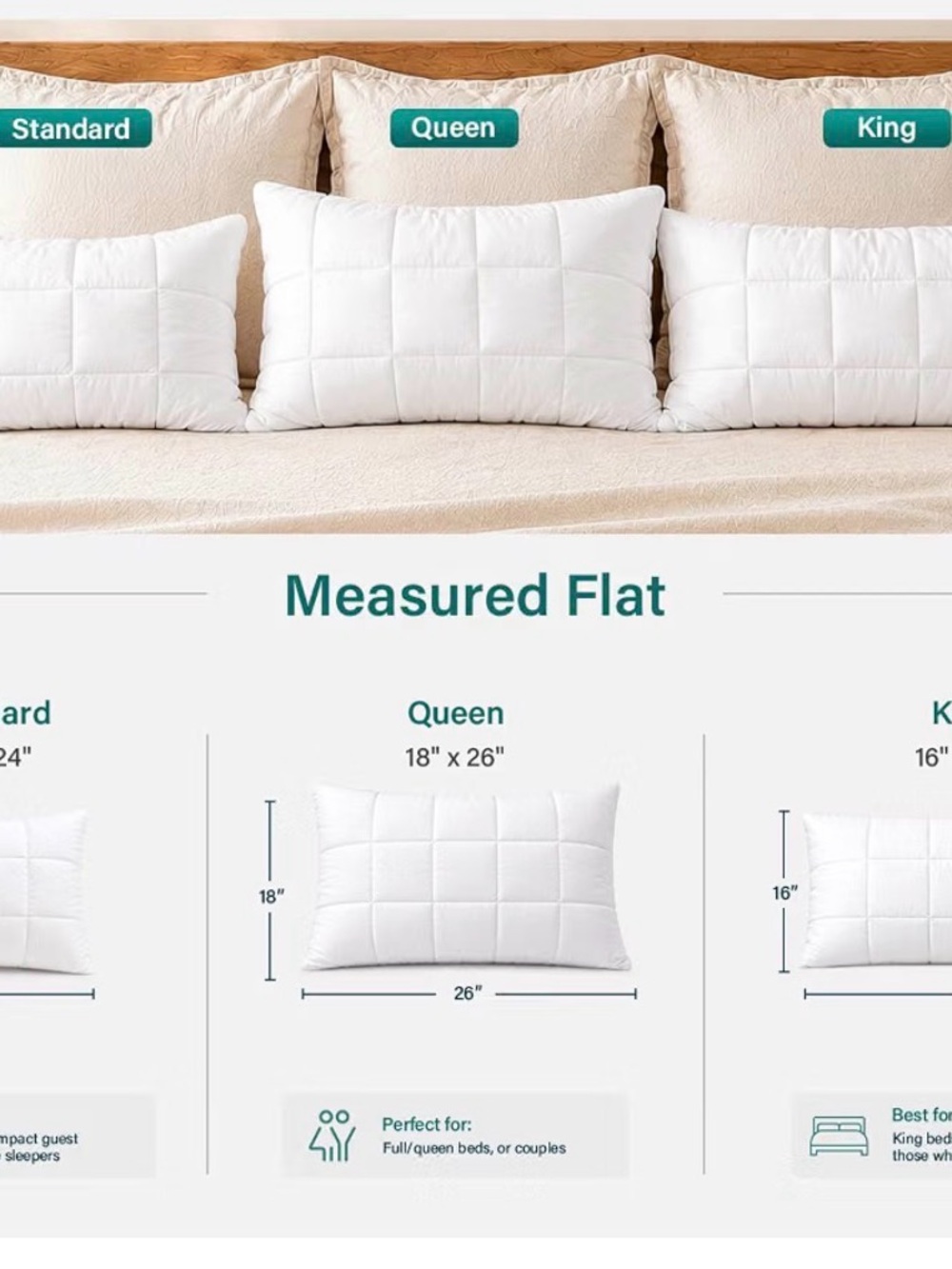 2 Nuzzle Adjustable Cooling Pillows โ Standard Size โ NEW in Package - Picture 6 of 10